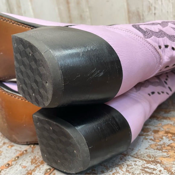 Durango Lilac Star Vintage Western Cowboy Boots - Picture 9 of 16